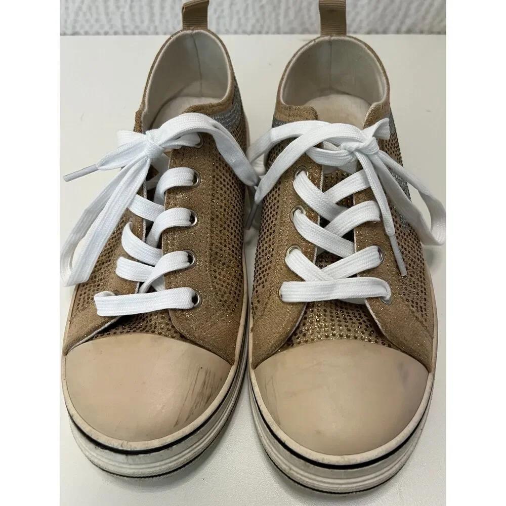 True Religion Addilyn rhinestone studded sneakers. Size 6.5